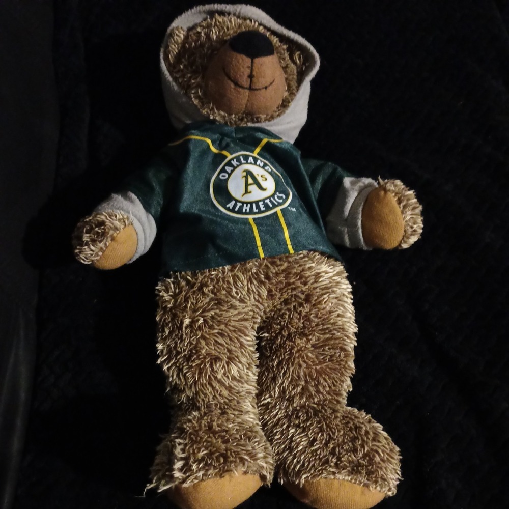 Oakland‎ A's Athletics Baseball Teddy Bear Game Souvenir Jersey Hoodie MLB 18"